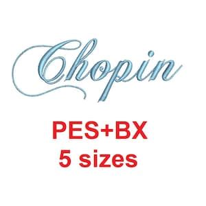 Chopin Script Embroidery Font Formats Bx Which Converts To Machine