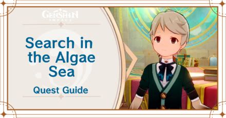 Search In The Algae Sea Quest Guide Genshin Impactgame