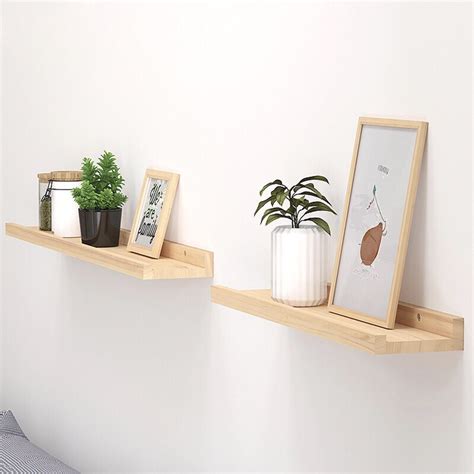 Kayu Hiasan Dinding Floating Minimalist Aesthetic Wooden Wall Shelf