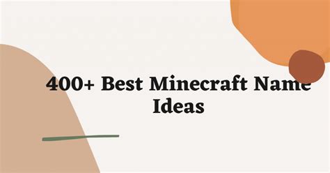 400 Ideas Geniales De Nombres De Minecraft Que Puedes Usar NOMBRES DB