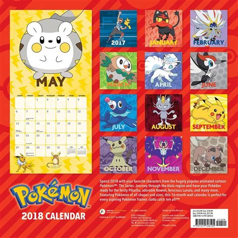 Pokemon Day Calendar