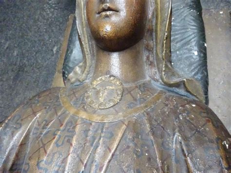 Neck And Brooch Detail Of The Plaster Cast Copy Of The Effigy Of