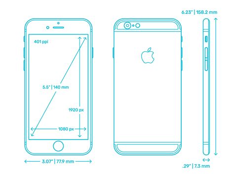 Apple iPhone 6S Plus (9th Gen) - 2015 Dimensions & Drawings ...