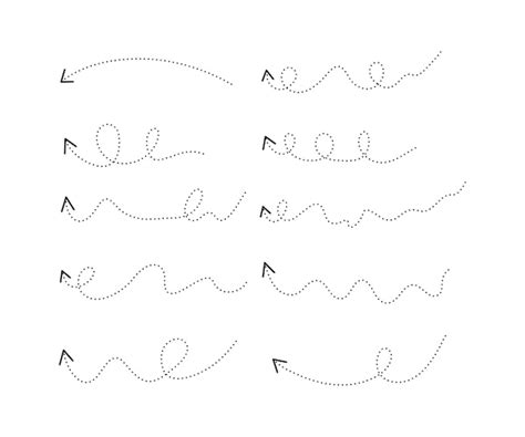 Premium Vector Set Of Vector Dotted Arrows Design Elements Hand Draw