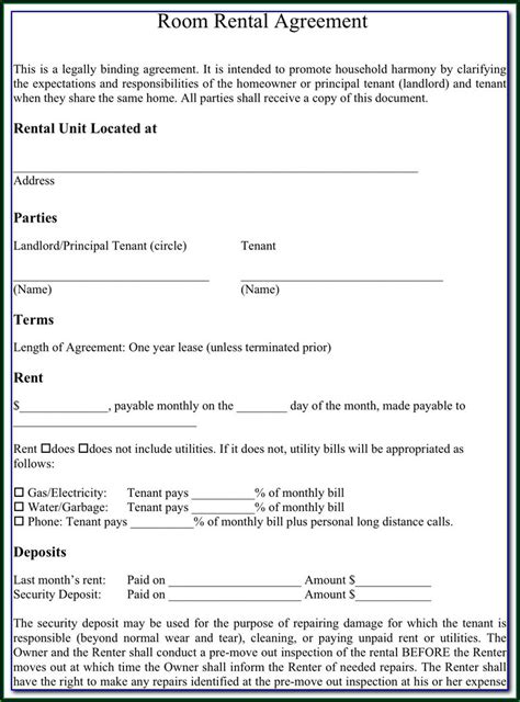 Room Letting Contract Template Template 2 Resume Examples 4x2v56vv5l