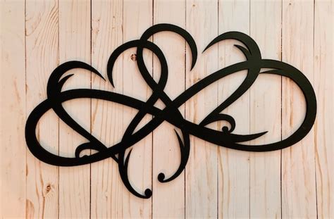 Double Infinity Heart Wood Sign/infinity Symbol/wall Art Love - Etsy