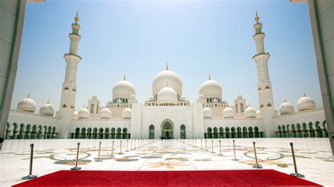 Abu Dhabi Sheikh Zayed Mosque 1920 x 1080 HDTV 1080p Wallpaper