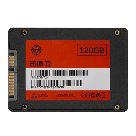 SSD TGT Egon T2 120GB Sata III 6GB S Leitura 530 MB S Gravacao 490