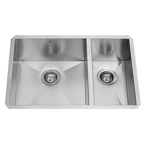 Vigo Undermount Stainless Steel In Double Bowl Kitchen Sink