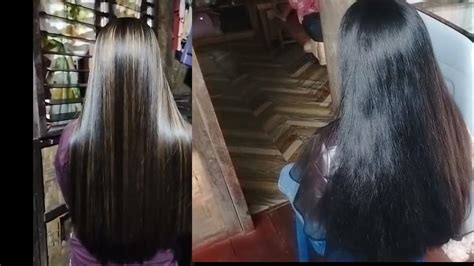 Rebond With Color Cellophane Highlights And Brazilian Blowout