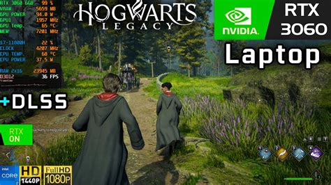 Hogwarts Legacy RTX 3060 Laptop DLSS Ray Tracing 1440p 1080p