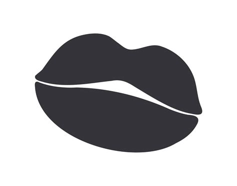 Silhouette icon of female lips 17505828 Vector Art at Vecteezy