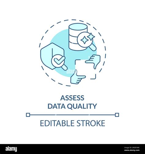 2d Assess Data Quality Concept Linear Icon Stock Vector Image And Art Alamy