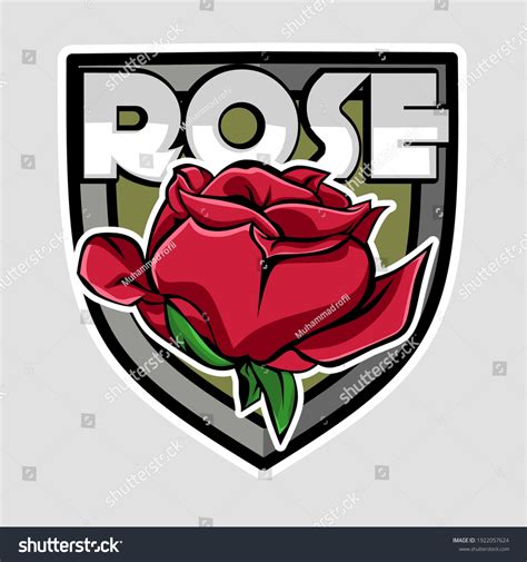 Roses Logo Gaming Sport Esports Stock Vector Royalty Free 1922057624