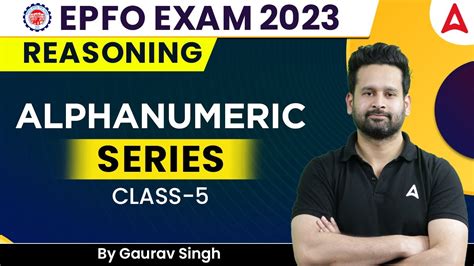 UPSC EPFO 2023 Reasoning Classes EPFO Alphanumeric Series CLASS 5