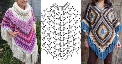 Tuto Poncho Femme Granny Au Crochet