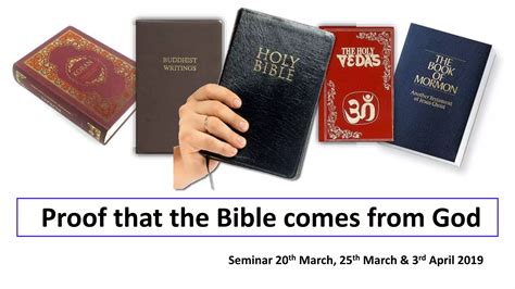 Proof That The Bible Comes From God Ppt