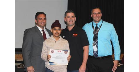 Hasbrouck Heights Boe Honors Middle School Student Vfw Essay Winner