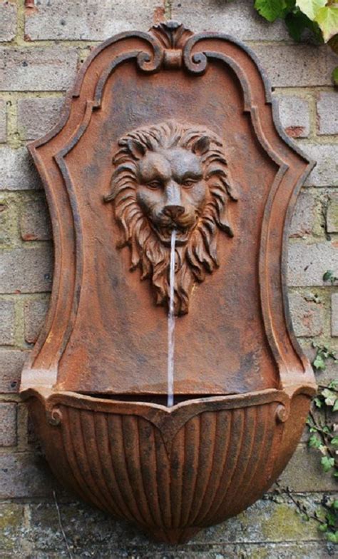 Lion Head Wall Water Feature Wall Design Ideas