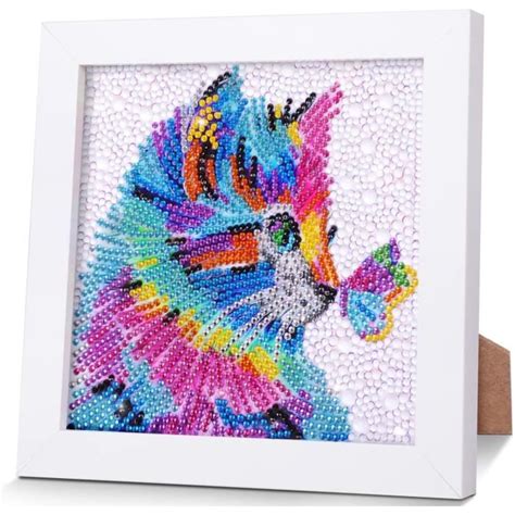 Diamond Painting Enfant Chat 5D Diy Broderie Diamant Kit Complet Avec