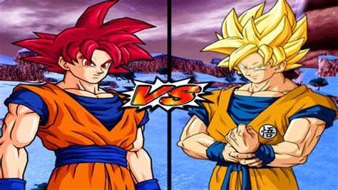 Goku Super Saiyan God Vs Goku Mid Super Saiyan Saiyan Armor