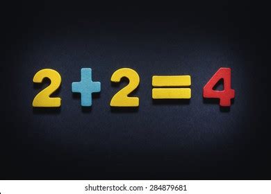 Two Plus Two Equal Four Concept Stock Photo Shutterstock