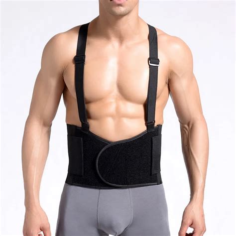 Men's Elastic Corset Back Lumbar Brace Support Belt Waist Brace Belt ...