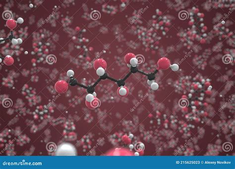 Galactose Molecule Scientific Molecular Model 3d Rendering Stock Illustration Illustration