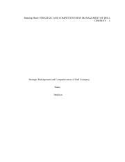 Strategic Management And Competitiveness Of Dell Company Docx Running