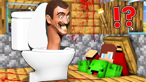 Jj And Mikey Is Chasing From Skibidi Toilet In Minecraft Challenge