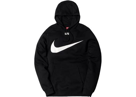 Kith Nike Swoosh Hoodie Black | Black hoodie, Nike clothes mens ...