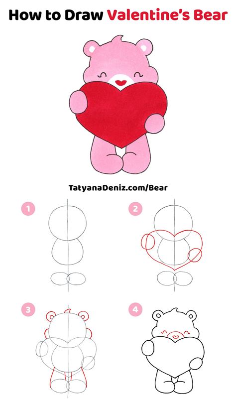 Kawaii Easy Drawings For Valentine's Day / Designs include doodles of ...