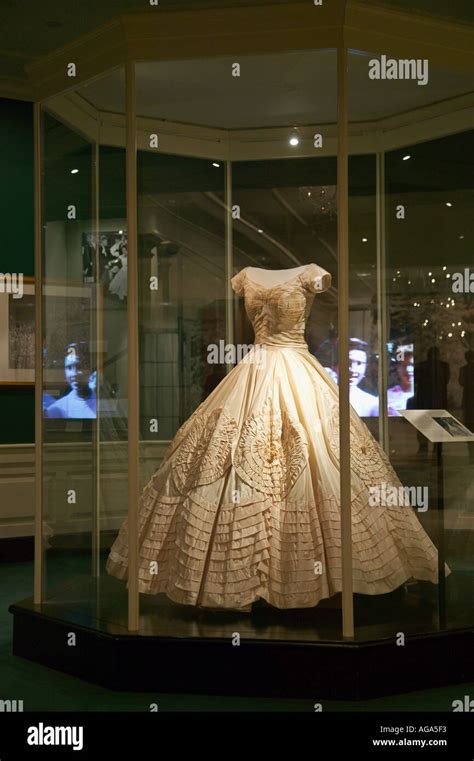 Jacqueline Bouvier Kennedys Wedding Dress On Display At John F Stock