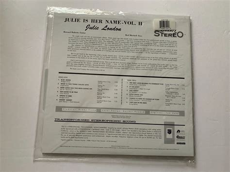 Julie Is Her Name Vol 2 By Julie London 200g Vinyl Jan 2015