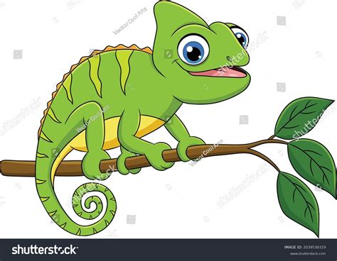 10 253 Cute Chameleon Vector Images Stock Photos Vectors Shutterstock