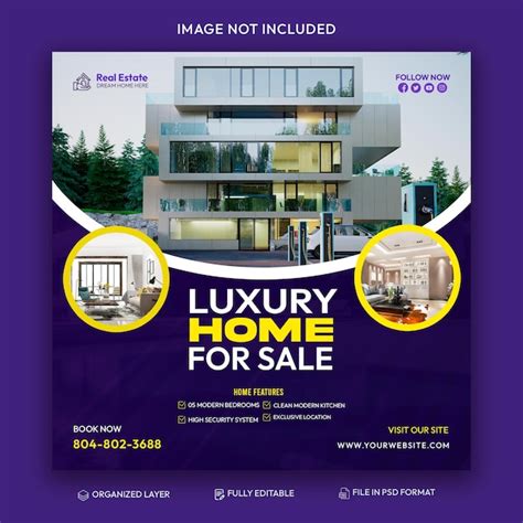 Premium Psd Free Psd Real Estate House Property Social Media Post Or