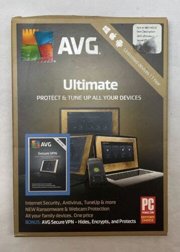 Avg Ultimate Protect Tune Up Devices Avg Secure Vpn Ebay