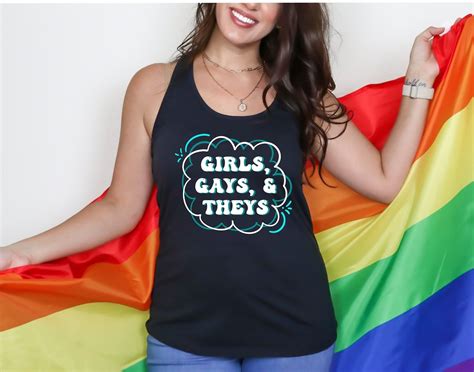 Girls Gays Theys Shirt Gay Pride Shirt Cute Tank Top Cute Tee LGBTQ Tee Shirt Support