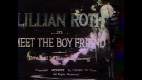 Meet The Boy Friend Short 1930 Starring Lillian Roth YouTube