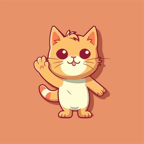 Premium Vector Cute Cat Cartoon Vector Illustration