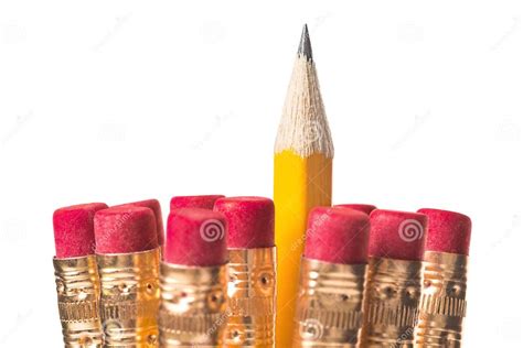 Sharpened Pencil Standing Out Stock Image Image Of Standing Object