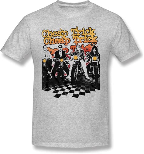 Cheap Trick Mens Retro Fashion Tops Tee Basic Short Sleeve Tshirt