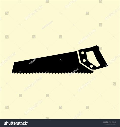 Hand Saw Silhouette Vector Design Stock Vector (Royalty Free ...