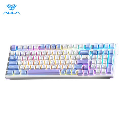 AULA F X Mechanical Keyboard Keys Tri Mode RGB Hot Swap Magnetic Swicth Support Driver