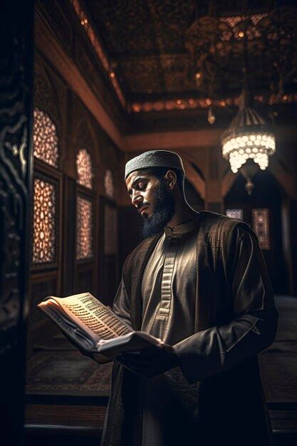 Un Hombre Leyendo Un Libro En Un Cuarto Oscuro Foto Premium