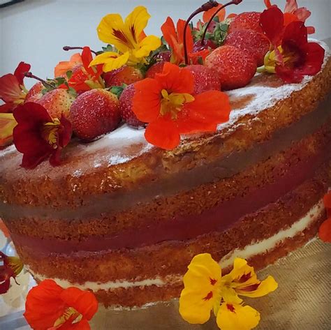 Naked Cake Frutas E Flores Comestiveis Naked Cake Cake Bolo