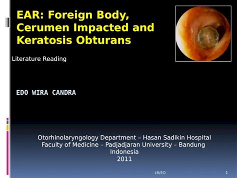 Pptx Foreign Body Ear Dr Edo Dokumen Tips