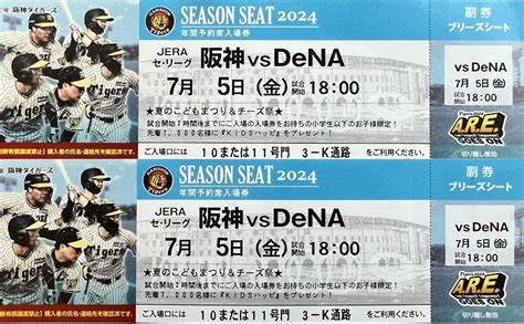 【未使用】7月19日金阪神タイガースvs広島戦 阪神甲子園球場 ブリーズシート 通路側連番2枚セット ★ ウル虎の夏2024and肉祭開催日★