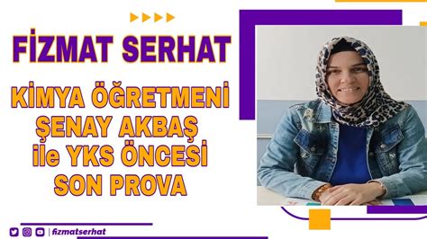 FMS KİMYA ÖĞRETMENİ ŞENAY AKBAŞ ile YKS ÖNCESİ SON PROVA ZİHİN