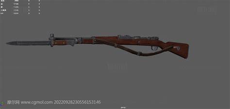 Kar98k毛瑟步枪kar98k卡宾枪3dmaya模型已塌陷枪械模型模型下载 摩尔网cgmol